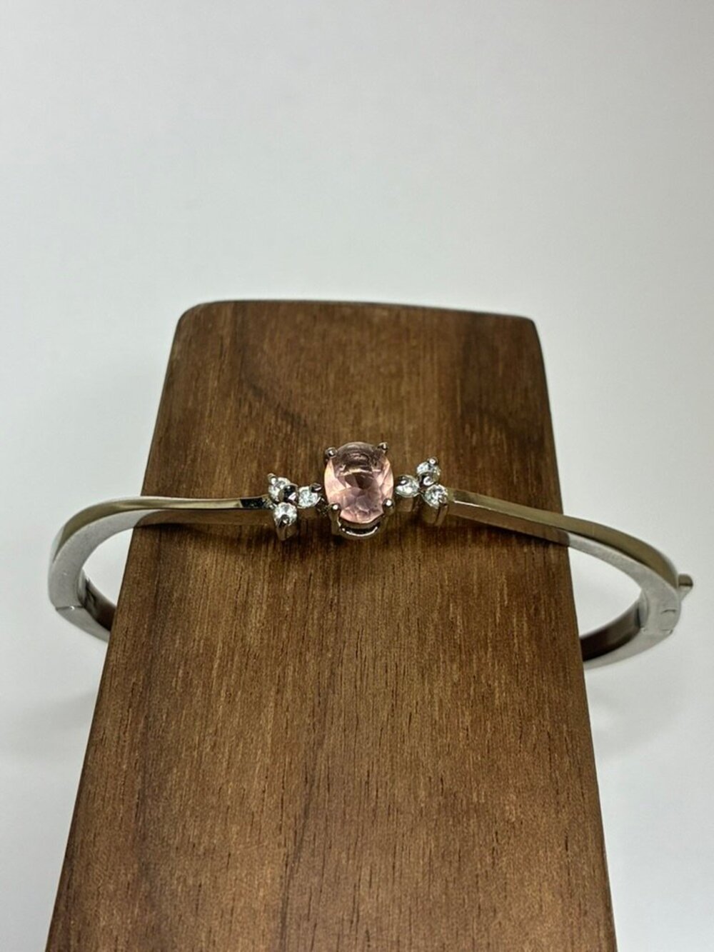 Morganite Silver Bracelet
